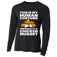 Chicken Nugget Art For Chicken Nugget Costume Cooling Performance Long Sleeve Crew