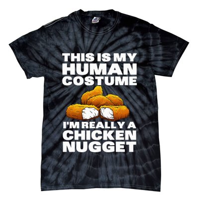 Chicken Nugget Art For Chicken Nugget Costume Tie-Dye T-Shirt