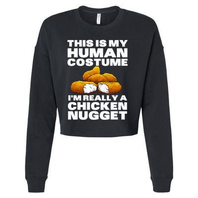 Chicken Nugget Art For Chicken Nugget Costume Cropped Pullover Crew