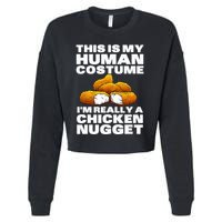 Chicken Nugget Art For Chicken Nugget Costume Cropped Pullover Crew