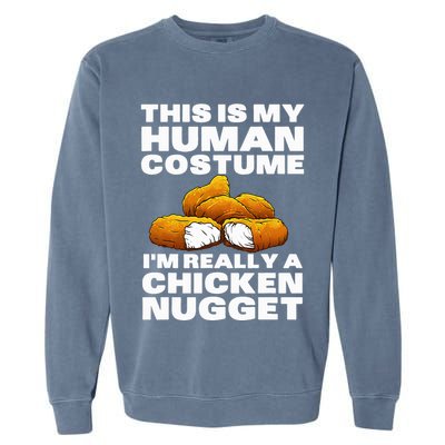 Chicken Nugget Art For Chicken Nugget Costume Garment-Dyed Sweatshirt
