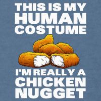 Chicken Nugget Art For Chicken Nugget Costume Garment-Dyed Sweatshirt