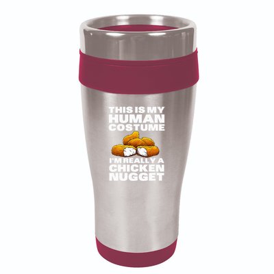 Chicken Nugget Art For Chicken Nugget Costume 16oz Travel Tumbler
