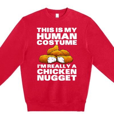 Chicken Nugget Art For Chicken Nugget Costume Premium Crewneck Sweatshirt