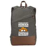 Chicken Nugget Art For Chicken Nugget Costume Cotton Canvas Backpack