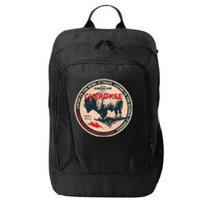 Cherokee Native American Indian Born Freedom Wild Buffalo City Backpack