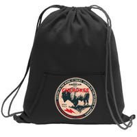 Cherokee Native American Indian Born Freedom Wild Buffalo Sweatshirt Cinch Pack Bag