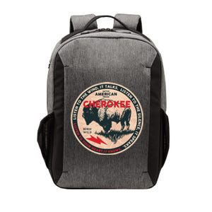 Cherokee Native American Indian Born Freedom Wild Buffalo Vector Backpack