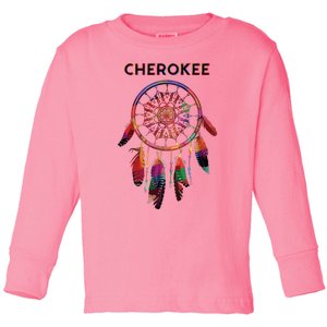 Cherokee Native American Indian Colorful Dreamcatcher Tribal Toddler Long Sleeve Shirt