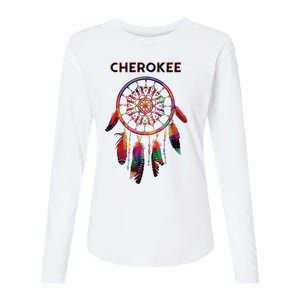 Cherokee Native American Indian Colorful Dreamcatcher Tribal Womens Cotton Relaxed Long Sleeve T-Shirt