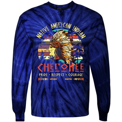 Cherokee Native American Indian Pride Indigenous Tribe Tie-Dye Long Sleeve Shirt