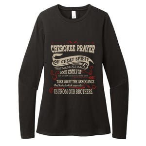 Cherokee Native American Prayer Womens CVC Long Sleeve Shirt