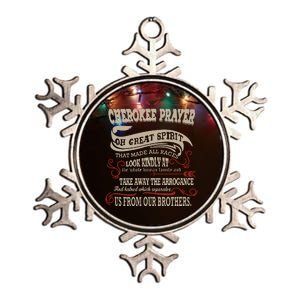 Cherokee Native American Prayer Metallic Star Ornament