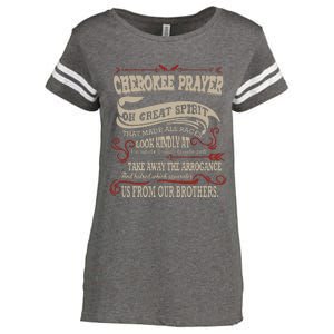 Cherokee Native American Prayer Enza Ladies Jersey Football T-Shirt