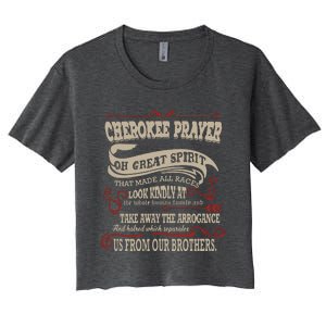 Cherokee Native American Prayer Women's Crop Top Tee