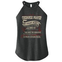 Cherokee Native American Prayer Women's Perfect Tri Rocker Tank