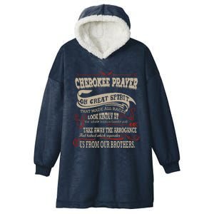 Cherokee Native American Prayer Hooded Wearable Blanket