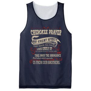 Cherokee Native American Prayer Mesh Reversible Basketball Jersey Tank