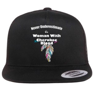 Cherokee Native American Flat Bill Trucker Hat