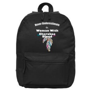 Cherokee Native American 16 in Basic Backpack