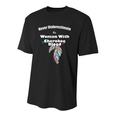 Cherokee Native American Youth Performance Sprint T-Shirt