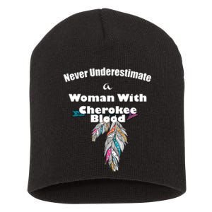 Cherokee Native American Short Acrylic Beanie