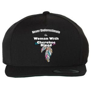 Cherokee Native American Wool Snapback Cap