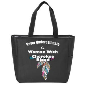 Cherokee Native American Zip Tote Bag