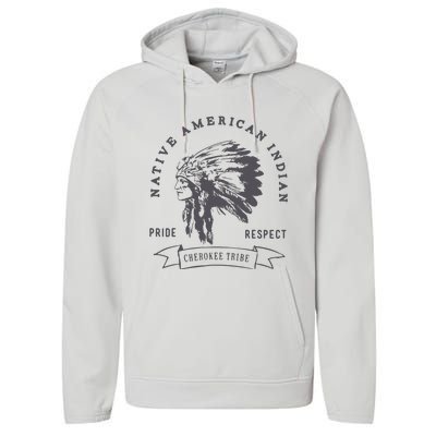 Cherokee Native American Performance Fleece Hoodie