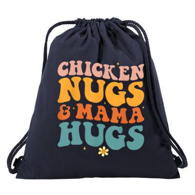 Chicken Nugs And Mama Hugs Nuggets Foodies Lovers Drawstring Bag