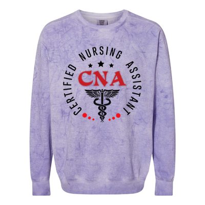 Cna Nurse Assistant Certified Nursing Assistant For Work Colorblast Crewneck Sweatshirt