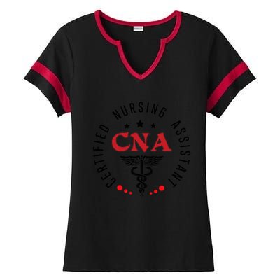 Cna Nurse Assistant Certified Nursing Assistant For Work Ladies Halftime Notch Neck Tee