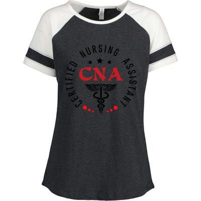 Cna Nurse Assistant Certified Nursing Assistant For Work Enza Ladies Jersey Colorblock Tee