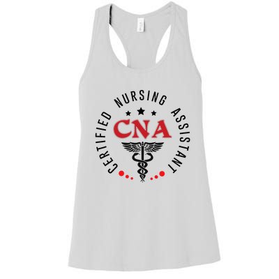 Cna Nurse Assistant Certified Nursing Assistant For Work Women's Racerback Tank