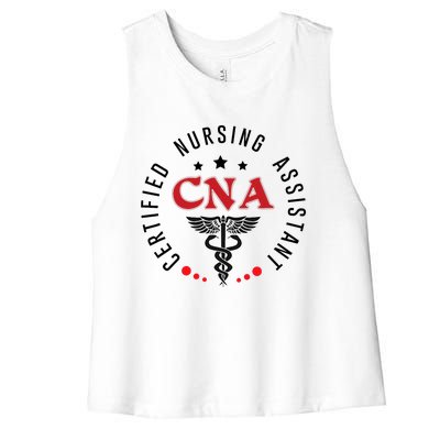 Cna Nurse Assistant Certified Nursing Assistant For Work Women's Racerback Cropped Tank