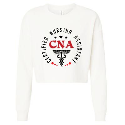 Cna Nurse Assistant Certified Nursing Assistant For Work Cropped Pullover Crew