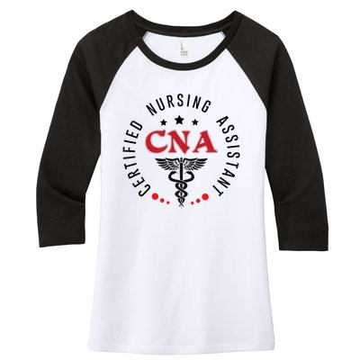 Cna Nurse Assistant Certified Nursing Assistant For Work Women's Tri-Blend 3/4-Sleeve Raglan Shirt