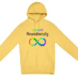 Celebrate Neurodiversity Autism Awareness Month Infinity Premium Pullover Hoodie