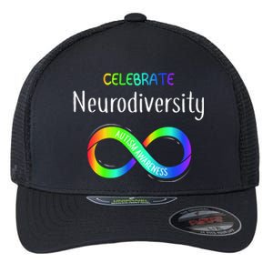 Celebrate Neurodiversity Autism Awareness Month Infinity Flexfit Unipanel Trucker Cap