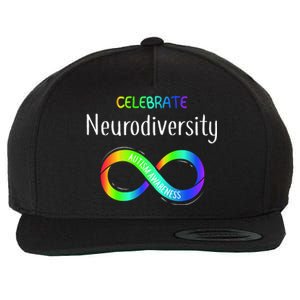 Celebrate Neurodiversity Autism Awareness Month Infinity Wool Snapback Cap