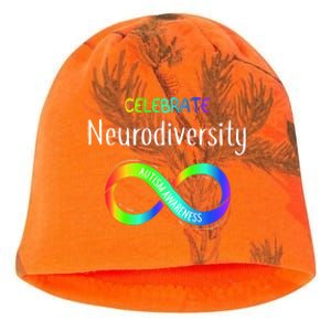 Celebrate Neurodiversity Autism Awareness Month Infinity Kati - Camo Knit Beanie