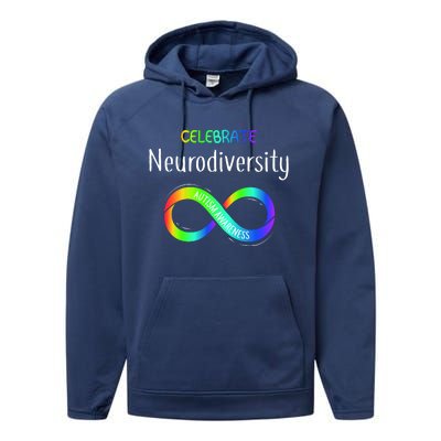 Celebrate Neurodiversity Autism Awareness Month Infinity Performance Fleece Hoodie