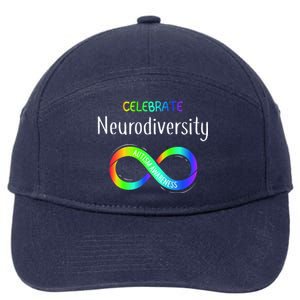 Celebrate Neurodiversity Autism Awareness Month Infinity 7-Panel Snapback Hat