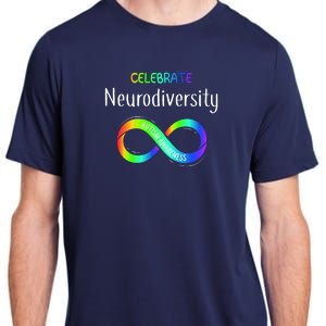 Celebrate Neurodiversity Autism Awareness Month Infinity Adult ChromaSoft Performance T-Shirt