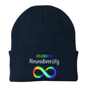 Celebrate Neurodiversity Autism Awareness Month Infinity Knit Cap Winter Beanie