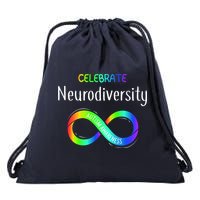 Celebrate Neurodiversity Autism Awareness Month Infinity Drawstring Bag