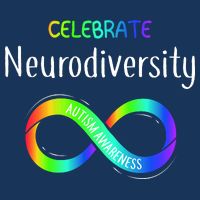 Celebrate Neurodiversity Autism Awareness Month Infinity Drawstring Bag