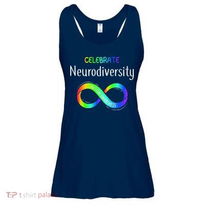Celebrate Neurodiversity Autism Awareness Month Infinity Ladies Essential Flowy Tank