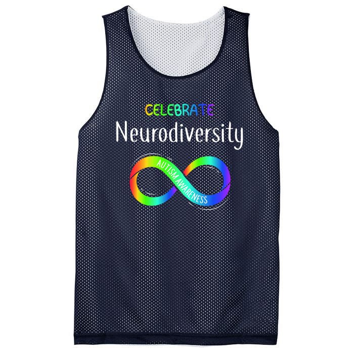 Celebrate Neurodiversity Autism Awareness Month Infinity Mesh Reversible Basketball Jersey Tank