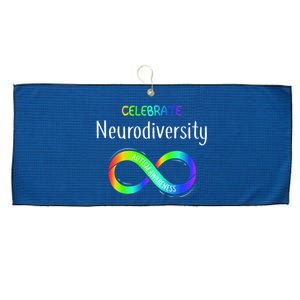 Celebrate Neurodiversity Autism Awareness Month Infinity Large Microfiber Waffle Golf Towel